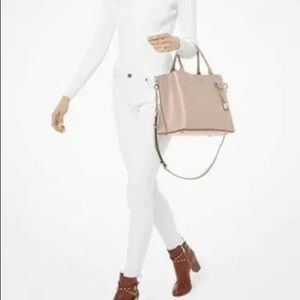MICHAEL KORS ARIELLE Lg Leather Satchel Bag Pink